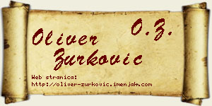 Oliver Zurković vizit kartica